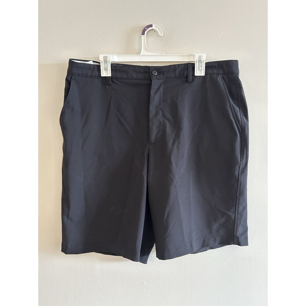 FootJoy Shorts Mens 38 Black Flat Front Performance Chino Stretch Golf 10”Inseam